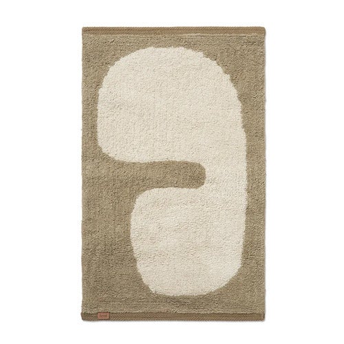 Pestävä Kylpyhuonematto Orgaaninen Puuvilla Dark Taupe/Off-white