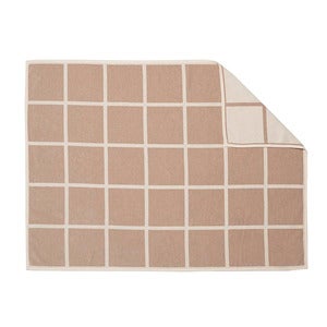 Kudottu viltti lampaanvillasta Criss Beige