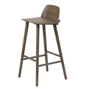 Nerd baarituoli 75 cm - metallisen jalkatuen kanssa - Stained Dark Brown