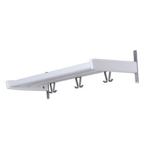 Meja Hattuhylly 90 cm Valkoinen lakattu koivu