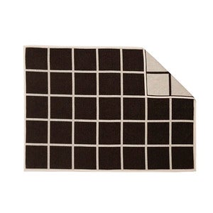 Kudottu viltti lampaanvillasta Criss Dark Brown