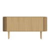 Treasures 3-ovinen kaappi tammi/Brown faux leather
