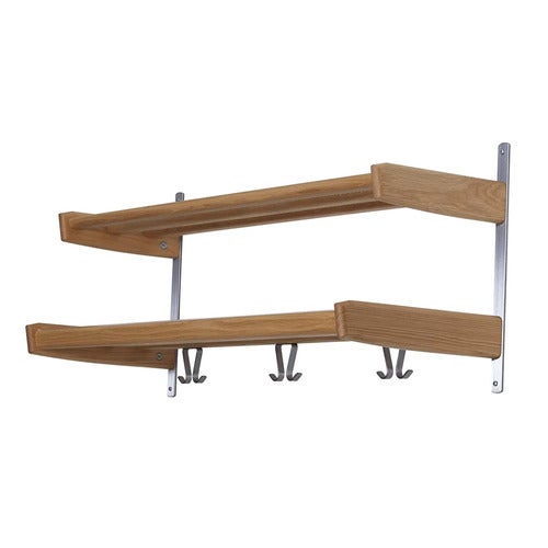 Meja Hattuhylly 90 cm 2 hyllyä Lakattu tammi