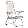 Spaghetti footrest taupe matt alumiini