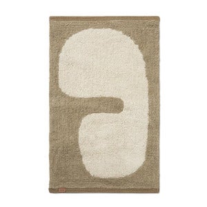 Pestävä Kylpyhuonematto Orgaaninen Puuvilla Dark Taupe/Off-white