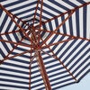 Messina Aurinkovarjo Ø270 Cm Dark Blue Stripes 