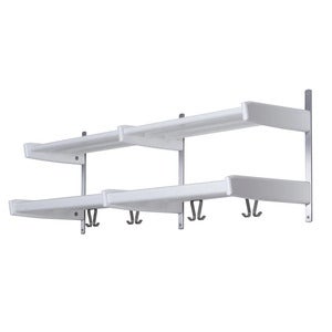 Meja Hattuhylly 115 cm 2 hyllyä Valkoinen lakattu koivu