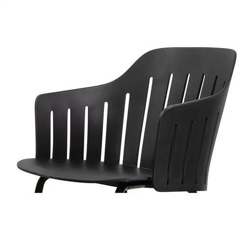 Choice stol skal INDOOR/OUTDOOR Musta, 100 % kierrätetty polypropeeni, sisätiloissa ja ulkotiloissa