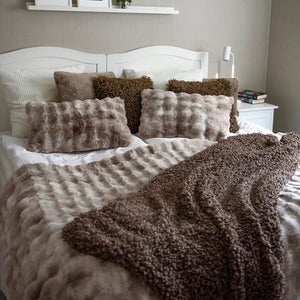Wooly koristetyyny 45x45 cm Brown