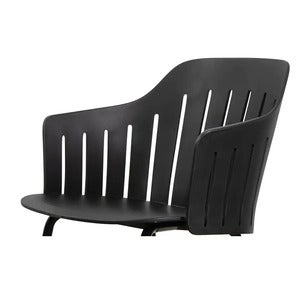 Choice stol skal INDOOR/OUTDOOR Musta, 100 % kierrätetty polypropeeni, sisätiloissa ja ulkotiloissa