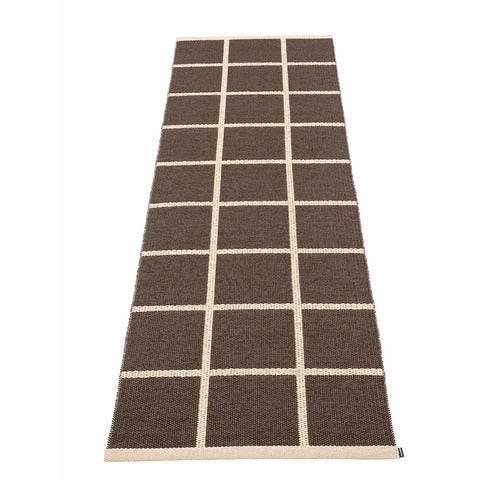 Kudottu Matto Criss Dark Brown 70x225 cm
