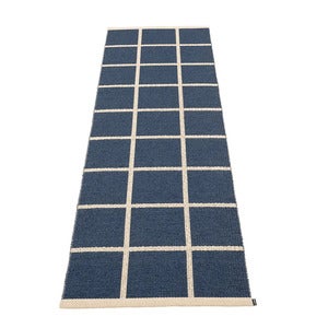 Kudottu Matto Criss Dark Blue 70x225 cm