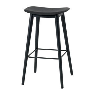 Fiber baarituoli korkea Wood Base - 75 cm - Black/Anthracite Black