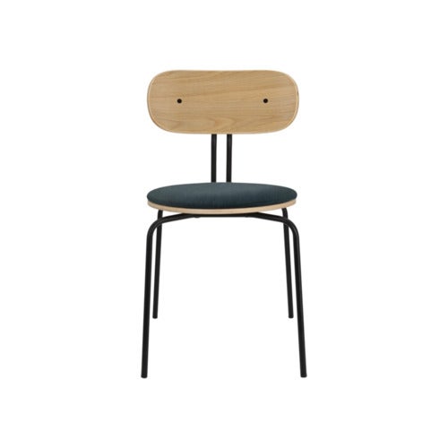 Curious ruokatuoli tammi/musta metalli Quantum Blue