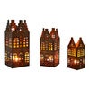 Kynttilälyhty Talot Village 3-pack