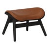 A Conversation Piece Ottoman Rakkaus Black Oak/Umage Leather Cognac