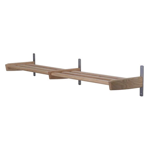 Meja Kenkähylly 115 cm Valkoinen öljytty tammi