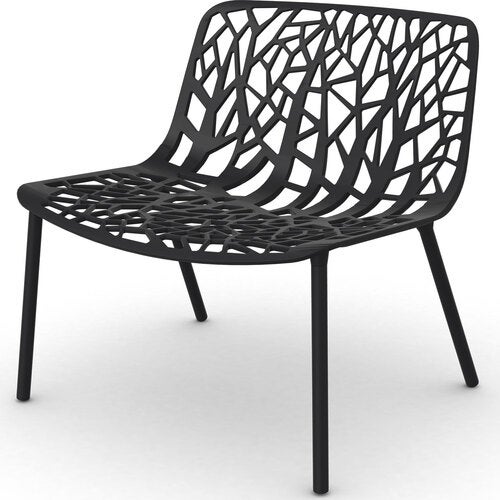 Forest loungenojatuoli Black 