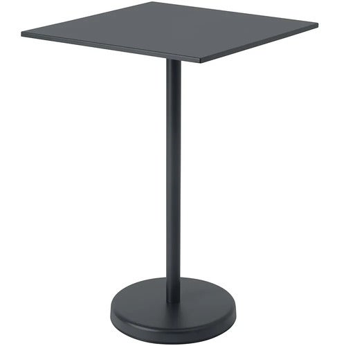 Linear Steel Baaripöytä 70x70 cm Anthracite Black 