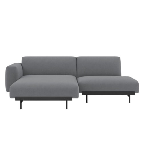In Situ 2-istuttava modulaarinen sohva Config 6-Ocean80/Musta