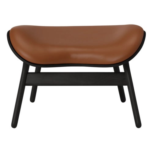 A Conversation Piece Ottoman Rakkaus Black Oak/Umage Leather Cognac