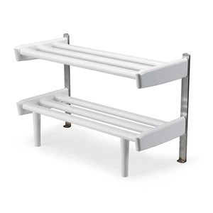 Meja Kenkähylly Lattia 59 cm Valkoinen lakattu koivu