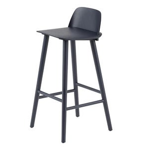 Nerd baarituoli 75 cm - metallisen jalkatuen kanssa - Midnight Blue