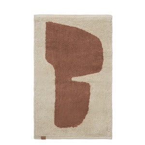 Pestävä Kylpyhuonematto Orgaaninen Puuvilla Parchment/Rust