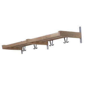 Meja Hattuhylly 115 cm Valkoinen öljytty tammi