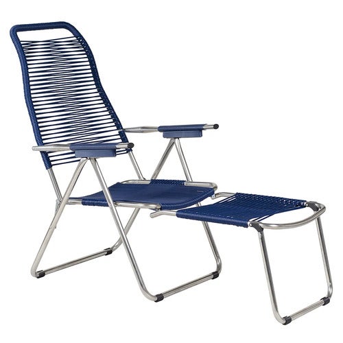Spaghetti footrest blue matt aurinkotuoli 