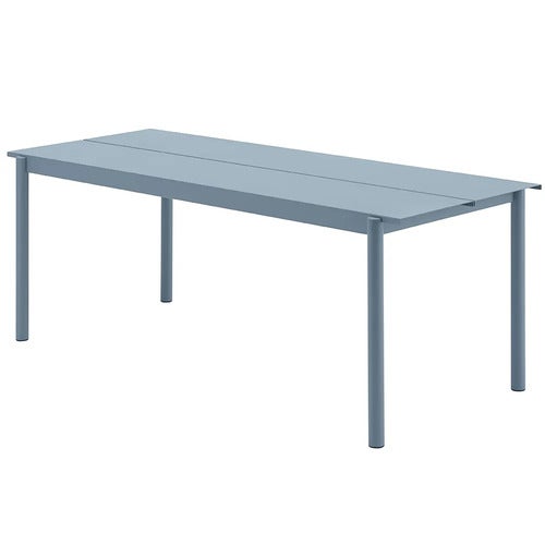 Linear Steel Ruokapöytä 200X75 cm Pale Blue 