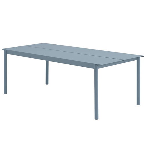 Linear Steel Ruokapöytä 220x90 cm Pale Blue 