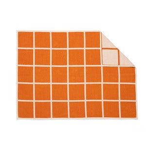 Kudottu viltti lampaanvillasta Criss Pale Orange