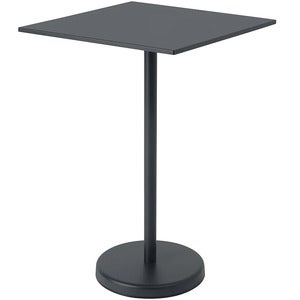Linear Steel Baaripöytä 70x70 cm Anthracite Black 
